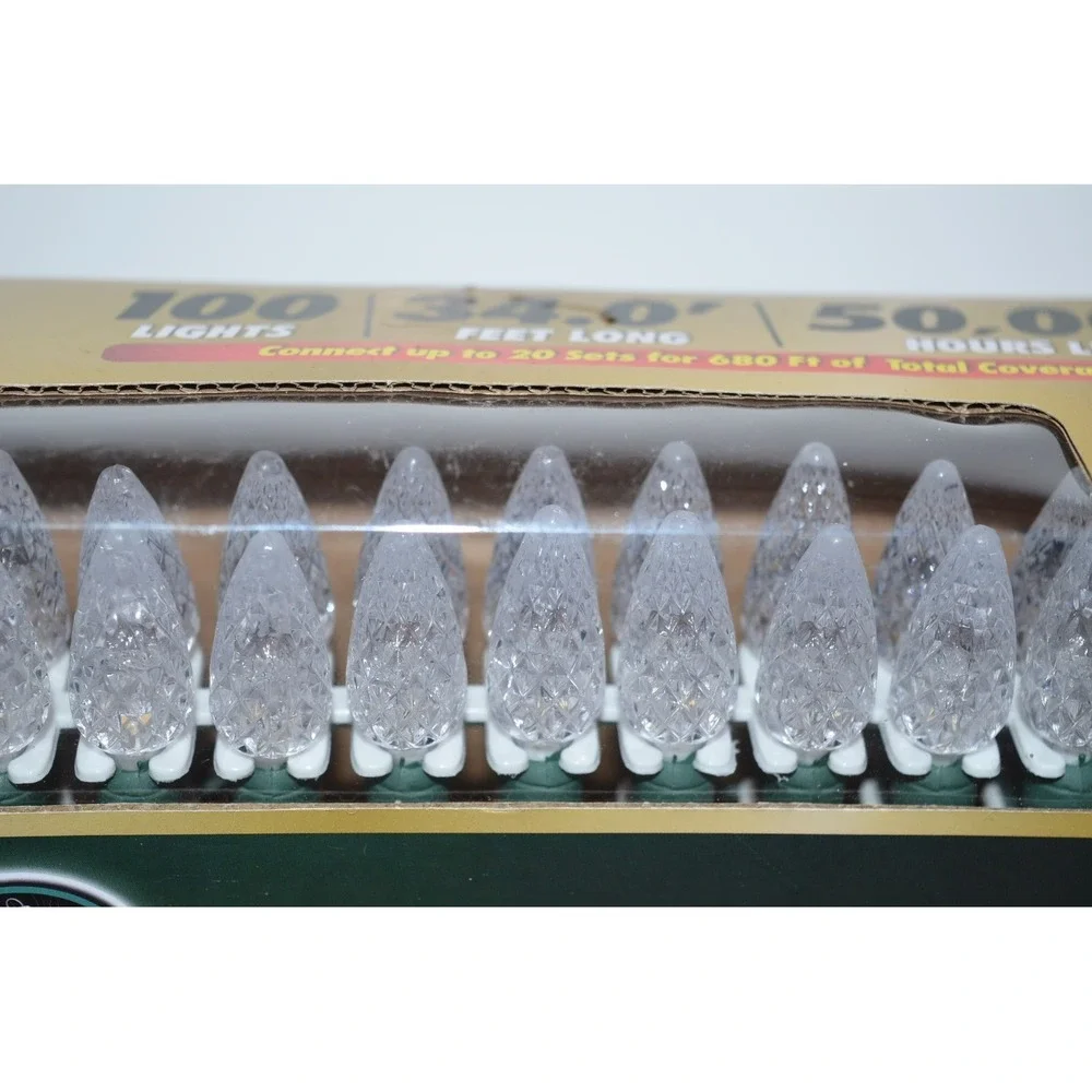 Holiday Bright Lights LED Commercial Grade C6 Style Christmas 100 Warm White New